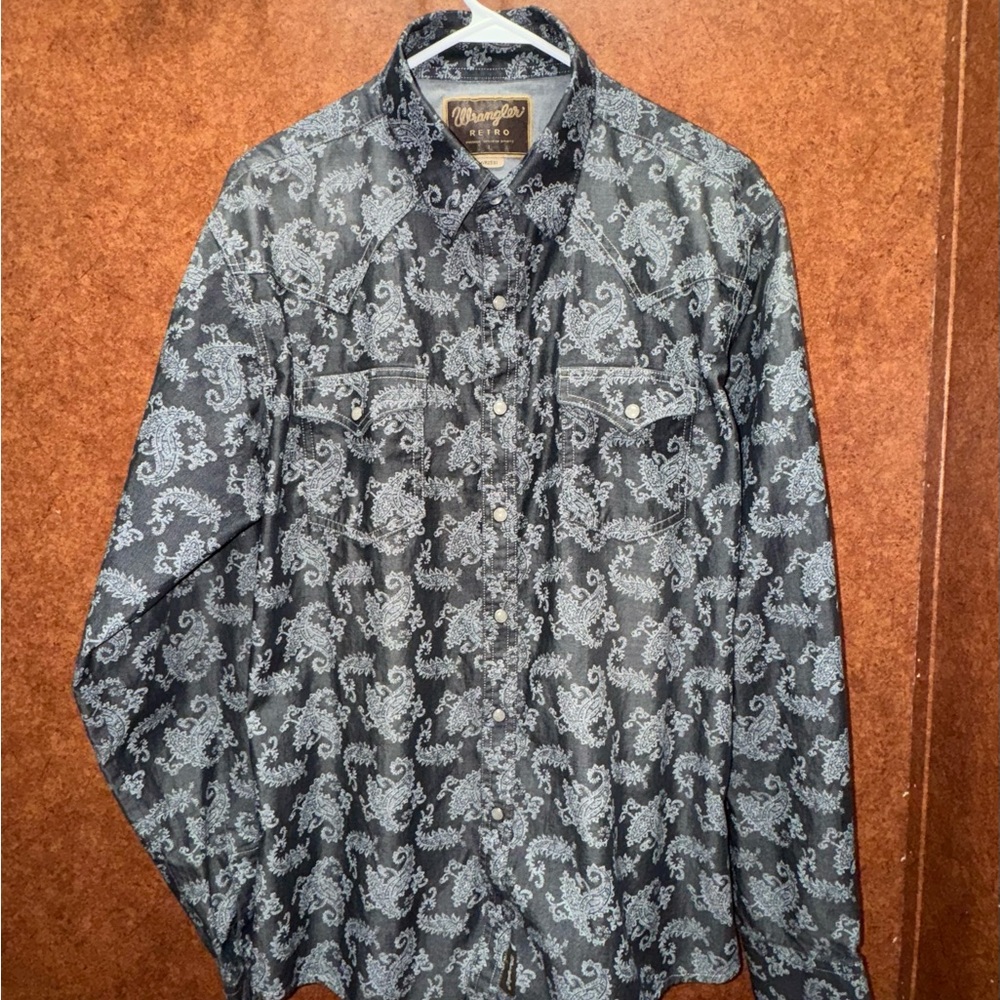 Wrangler Retro Paisley Pearl Snap Button-up